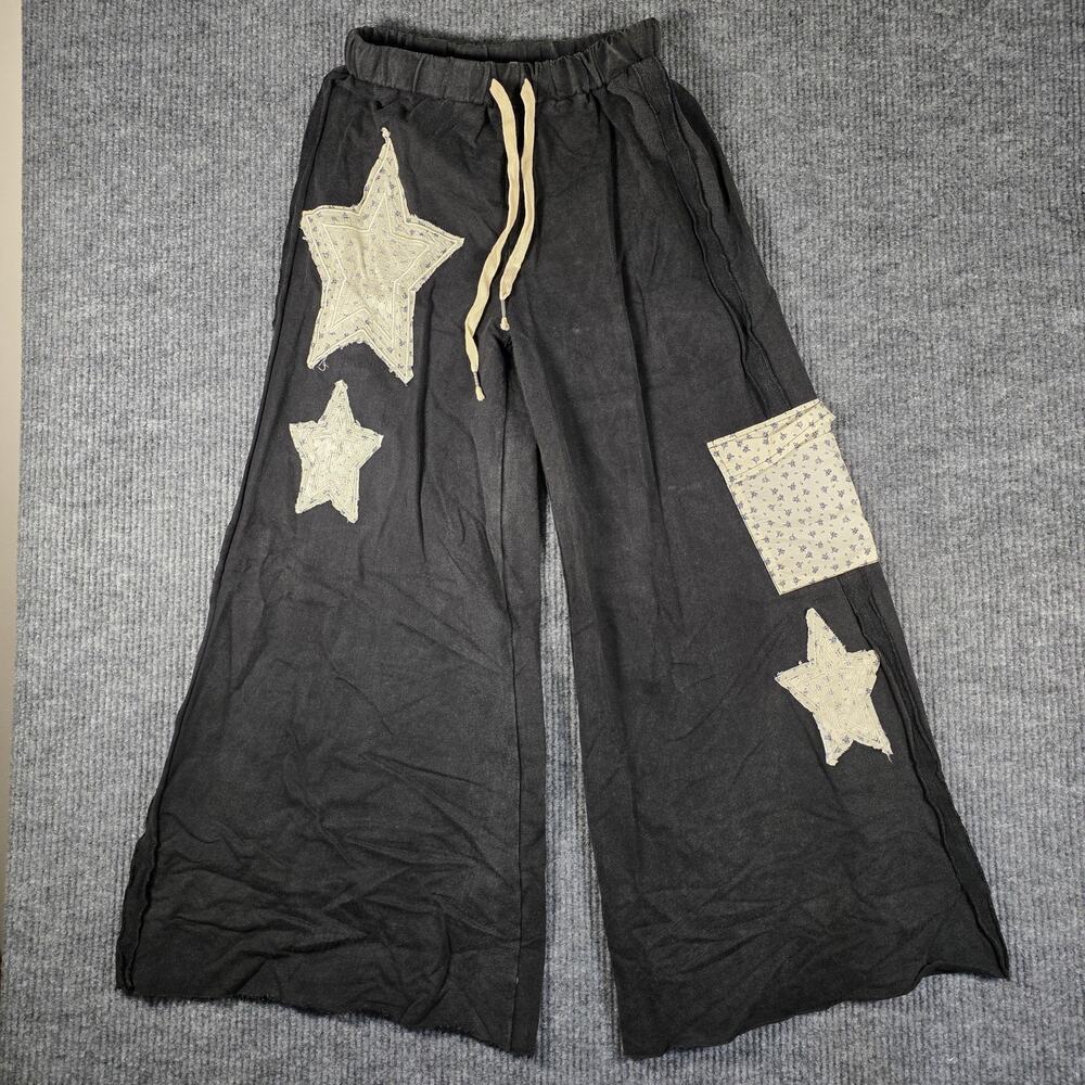 POL Wide Leg Patchwork Star Pants Women's Size Medium NWOT - Picture 4 of 9